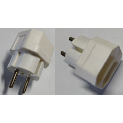 Rozgałęźnik Rozdzielacz Gniazda 1/2 Podwójny bez Uziemienia PL Schuko Eu