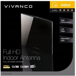 Antena Wewnętrzna TV Pokojowa DVB-T2 DAB Filtr Aktywny Wzmacniacz Regulacja