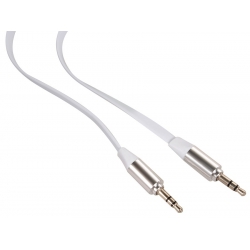 Przewód Mały Jack - Mały Jack 3,5mm 2m Płaski Metalowe Wtyki