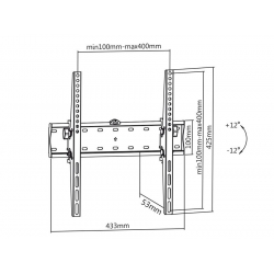 Uchwyt do telewizora LED LCD 32-75'' VESA 400 Samsung LG Philips Sony