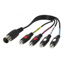 Adapter 5 pin DIN - 4x RCA Cinch Gramofon Vivanco