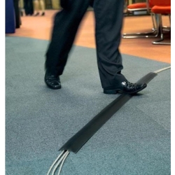 Maskownica Organizator na Kable Podłogowa Rzep Mocna Czarna