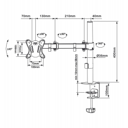 Uchwyt Biurkowy do Monitora TV LCD LED 13