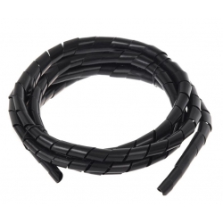 Maskownica Organizator Kabli i Przewodów Elastyczny 14,6x16mm 3m Czarny