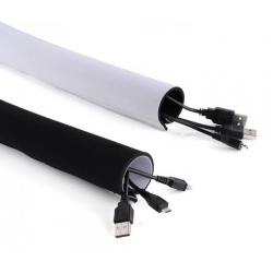 Maskownica Kabli Dwustronna Biała/Czarna Neopren Rzep