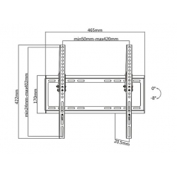 Uchwyt TV LED OLED QLED 26-70' SuperCienki VESA 400x400 Regulacja Samsung LG Sony