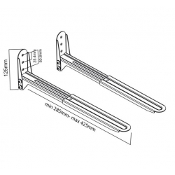 Uchwyt Półka pod Mikrofalę Tuner SAT DVD Drukarkę