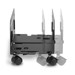 Wózek Uchwyt Kontener na Komputer CPU na kółkach 10kg Czarny