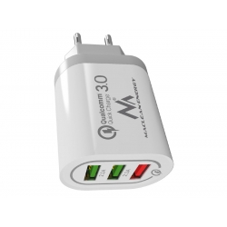 Ładowarka Sieciowa 3xUSB 5 9 12V Quick Charge 3.0 biała