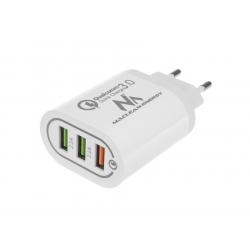 Ładowarka Sieciowa 3xUSB 5 9 12V Quick Charge 3.0 biała