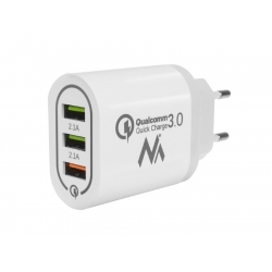 Ładowarka Sieciowa 3xUSB 5 9 12V Quick Charge 3.0 biała