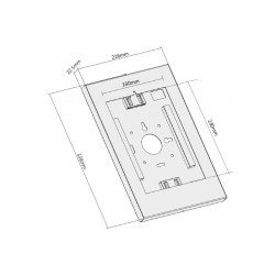 Obudowa Uchwyt Ścienny Reklamowy do Tableta Ipad Samsung 9,7-11 Zamek Biała