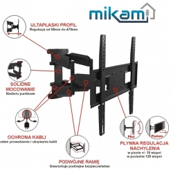Uchwyt LED LCD 23-65'' MOCNY Vesa max 400x400 Samsung LG Sony