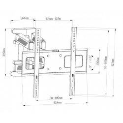 Uchwyt LED LCD 23-65'' MOCNY Vesa max 400x400 Samsung LG Sony