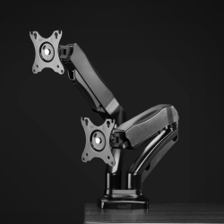 Uchwyt Biurkowy na 2 Monitory Sprężyny Gazowe VESA 75x75 100x100