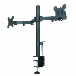 Uchwyt na 2 TV Monitory do blatu biurka VESA 100x100 75x75