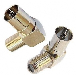 Adapter Wtyk RF Kątowy Redukcja Gniazdo F / Gn ANT