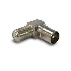 Adapter Kątowy Redukcja Gniazdo F SAT - Wtyk TV DVB-T