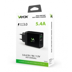 Ładowarka Sieciowa 2x USB 5,4A Quick Charge 3.0