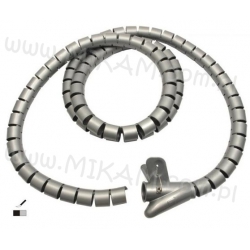 Maskownica Organizator Kabli i Przewodów Elastyczny k.Srebrny