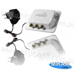 Rozdzielacz Sygnału Antenowego DVB-T Aktywny 1/3 Zestaw